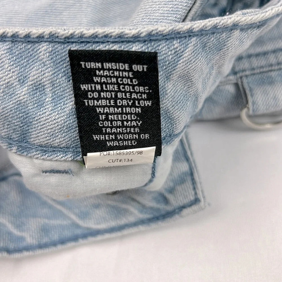 HOT TOPIC Washed Blue Cargo Jogger Pants Denim Jeans - Picture 7 of 12